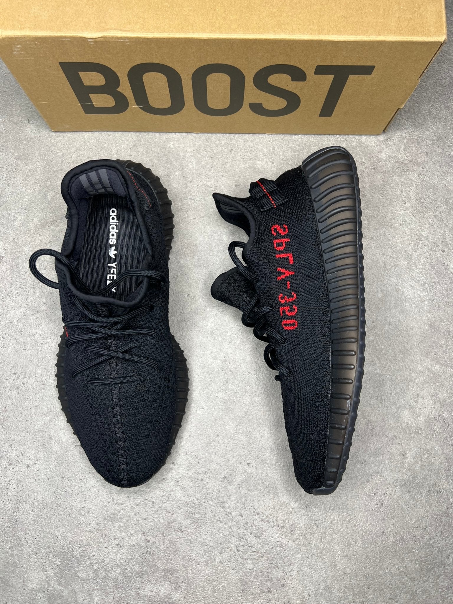 Adidas - Yeezy 350 Black/ Red (Pre - Loved) - Heat Providers