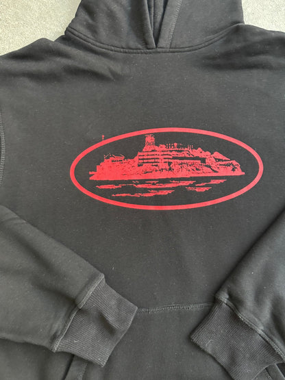 Corteiz - Corteiz Alcatraz Black and Red Hoodie - Pre - Loved - Heat Providers