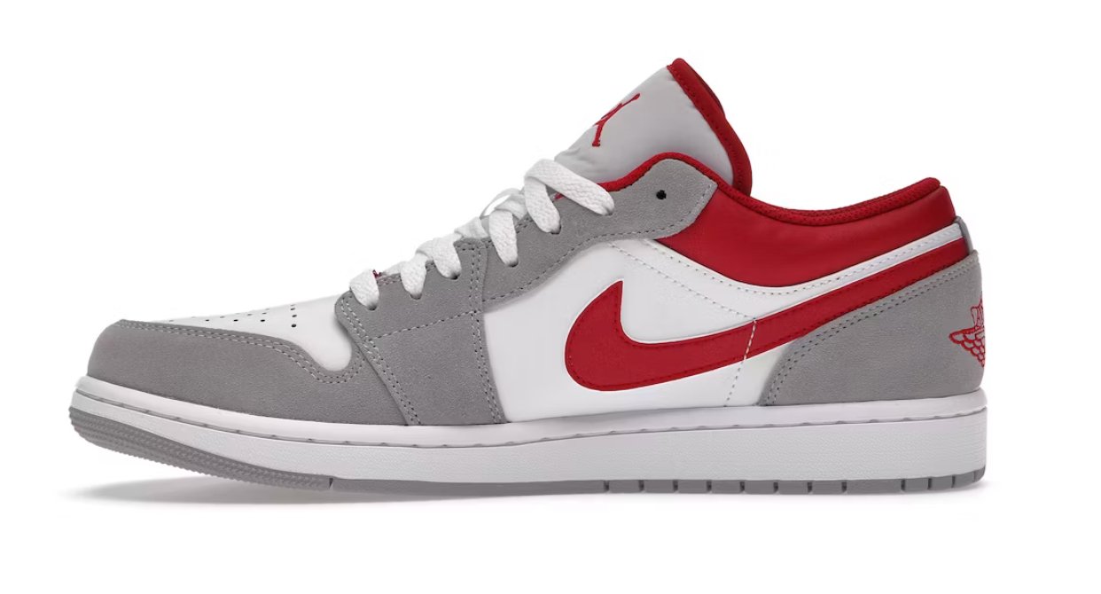 Jordan 1 Low SE Light Smoke Grey Red - Heat Providers