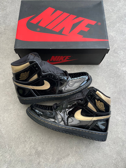 Nike - Jordan 1 High Black Metallic Gold Patent (2020) - Heat Providers